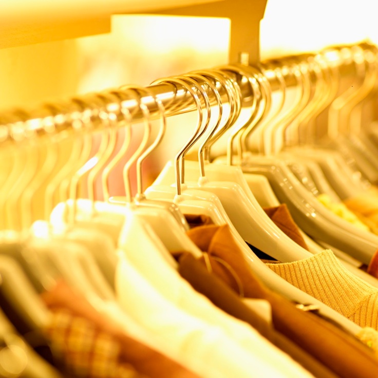 Shirts Hanging on Clothes Rack --- Image by © Royalty-Free/Corbis